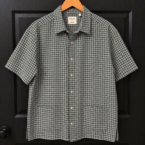 Murano Baird McNutt Linen Men’s XL Plaid Shirt Linen Coastal Resort SS